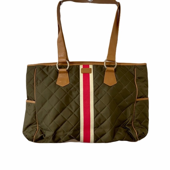 POUT Designer Baby Diaper Bag Quilted Large Brown - Picture 1 of 16